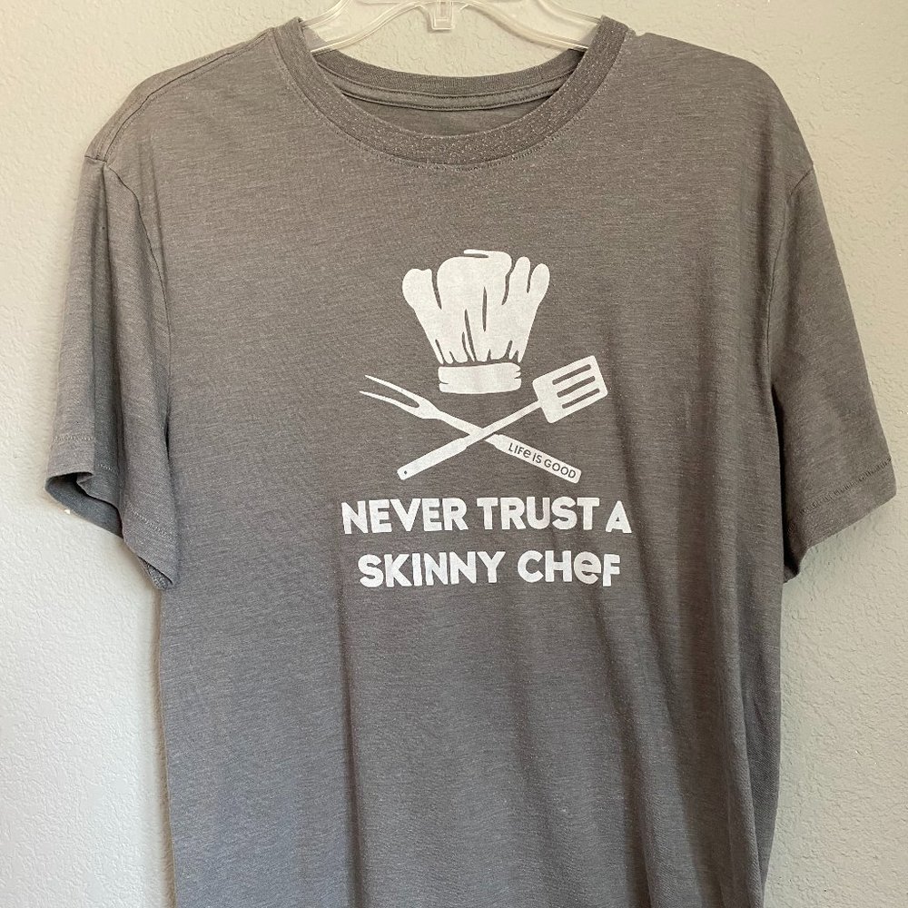 LIFE IS GOOD Mens Cool Tee Size L Grey